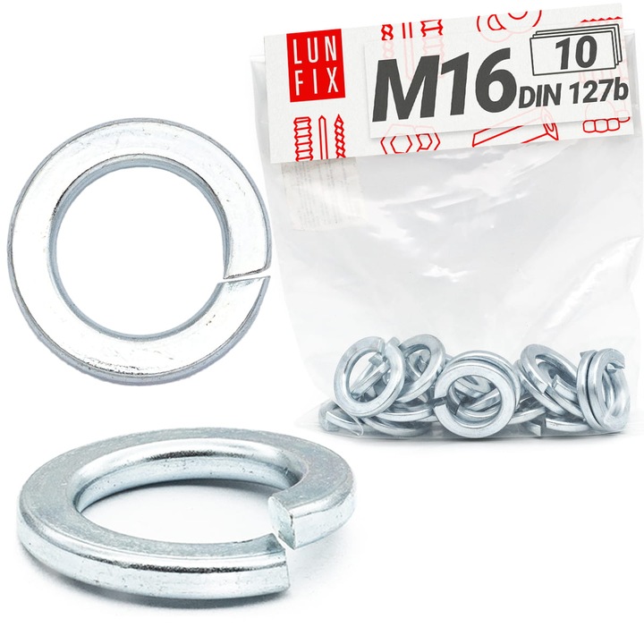 Saiba elastica M16 zincata DIN127 10buc., Lun Fix