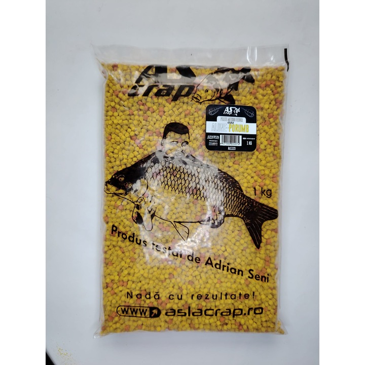Пелети, As La Carp, микропелети, 4 мм, 1 кг, фъстъци/царевица