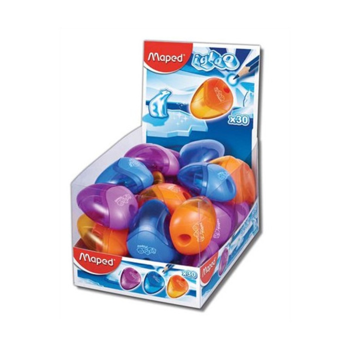 Hegyező display, egylyukú, tartályos, MAPED "I-Gloo", vegyes színek