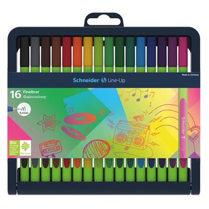 Set 16 Linere, Schneider, 0.4 mm, Multicolor
