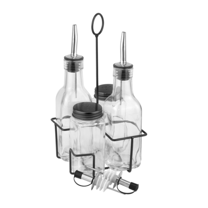 Oliviera HORECANO-BASICS, pachet de 4, negru, 200ml/120ml