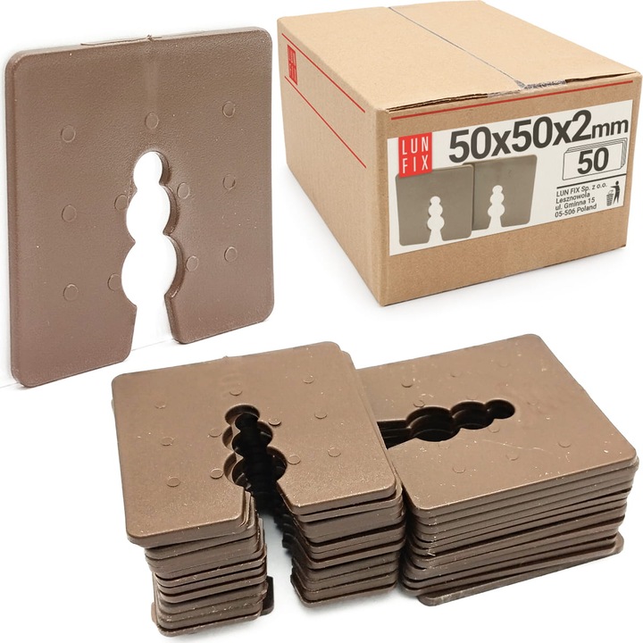 Set 50 distantiere, Lun Fix, 50x50mm, bej