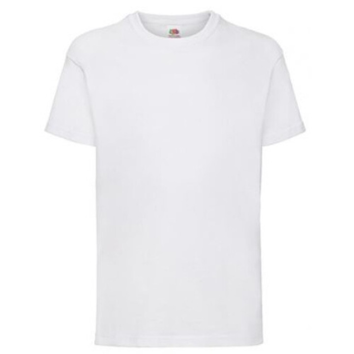 Tricou classic copii alb, Alb