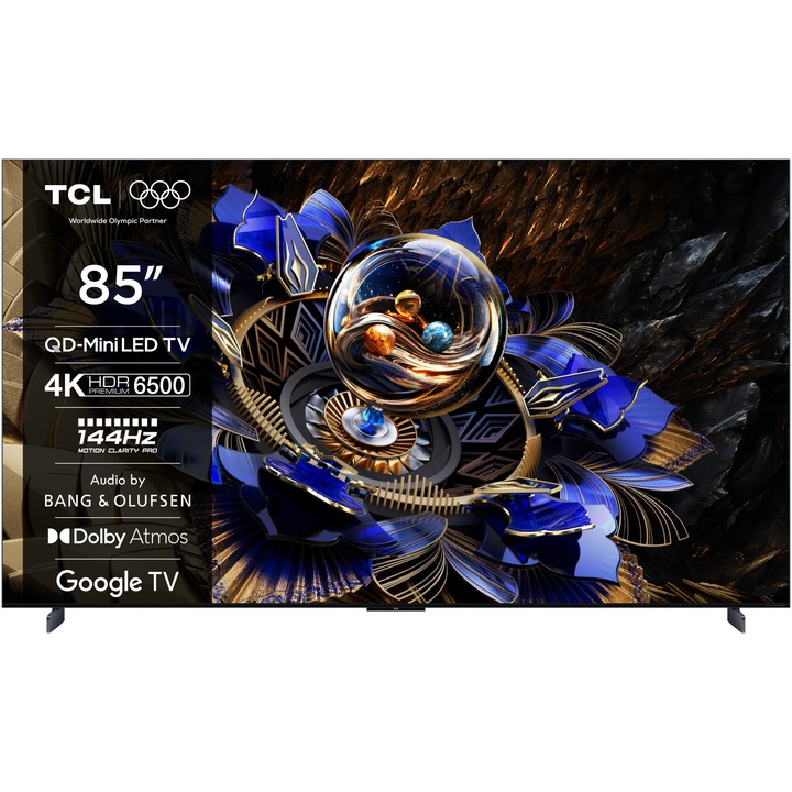 Телевизор TCL MiniLed 85X11K, 85" (214 см), Smart Google TV, 4K Ultra HD, 100Hz, Клас G (Модел 2025)