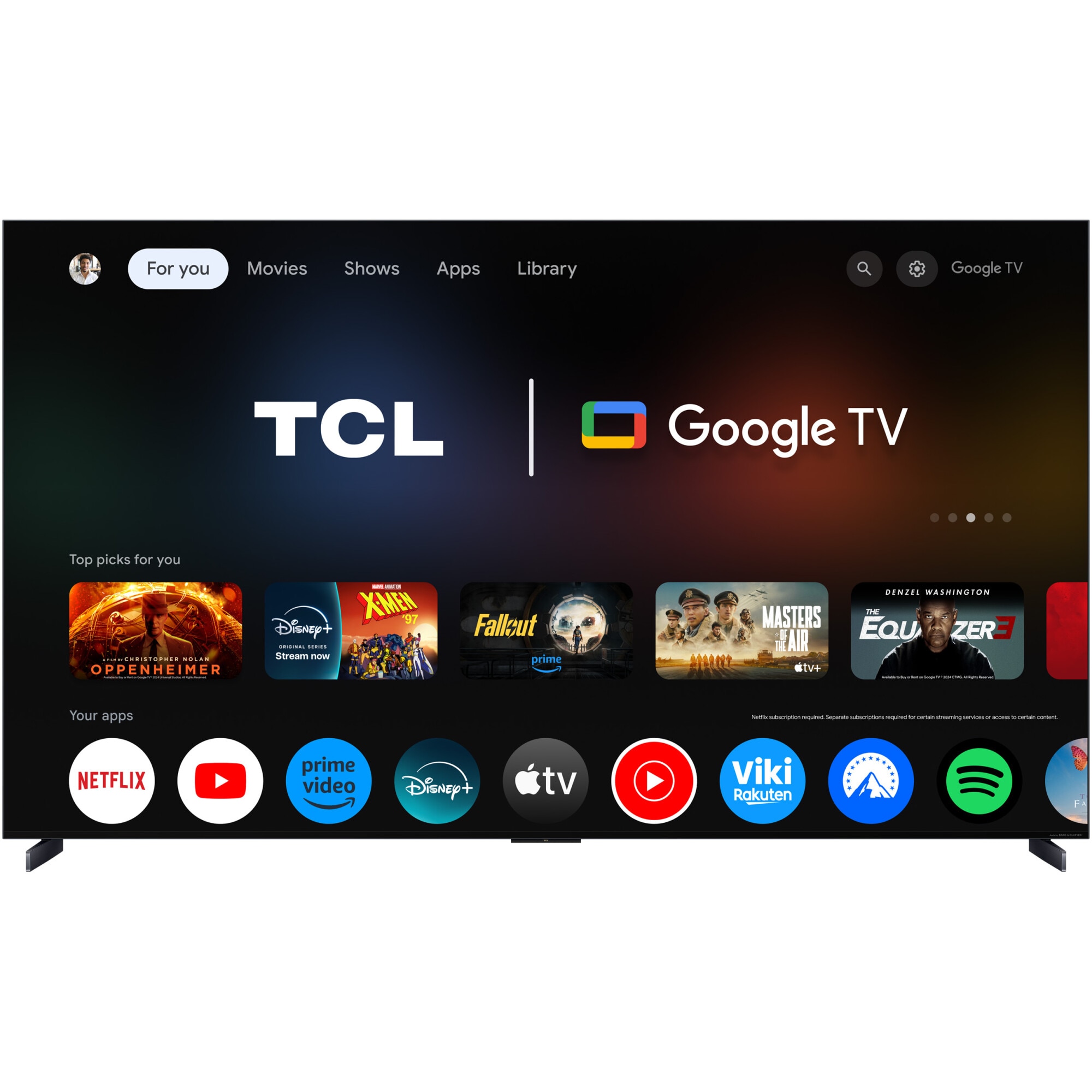 Televizor TCL QD-MiniLed 98X11K, 248 cm, Smart Google TV, 4K Ultra HD, 100Hz, Sunet Bang & Olufsen, Clasa G (Model 2025)