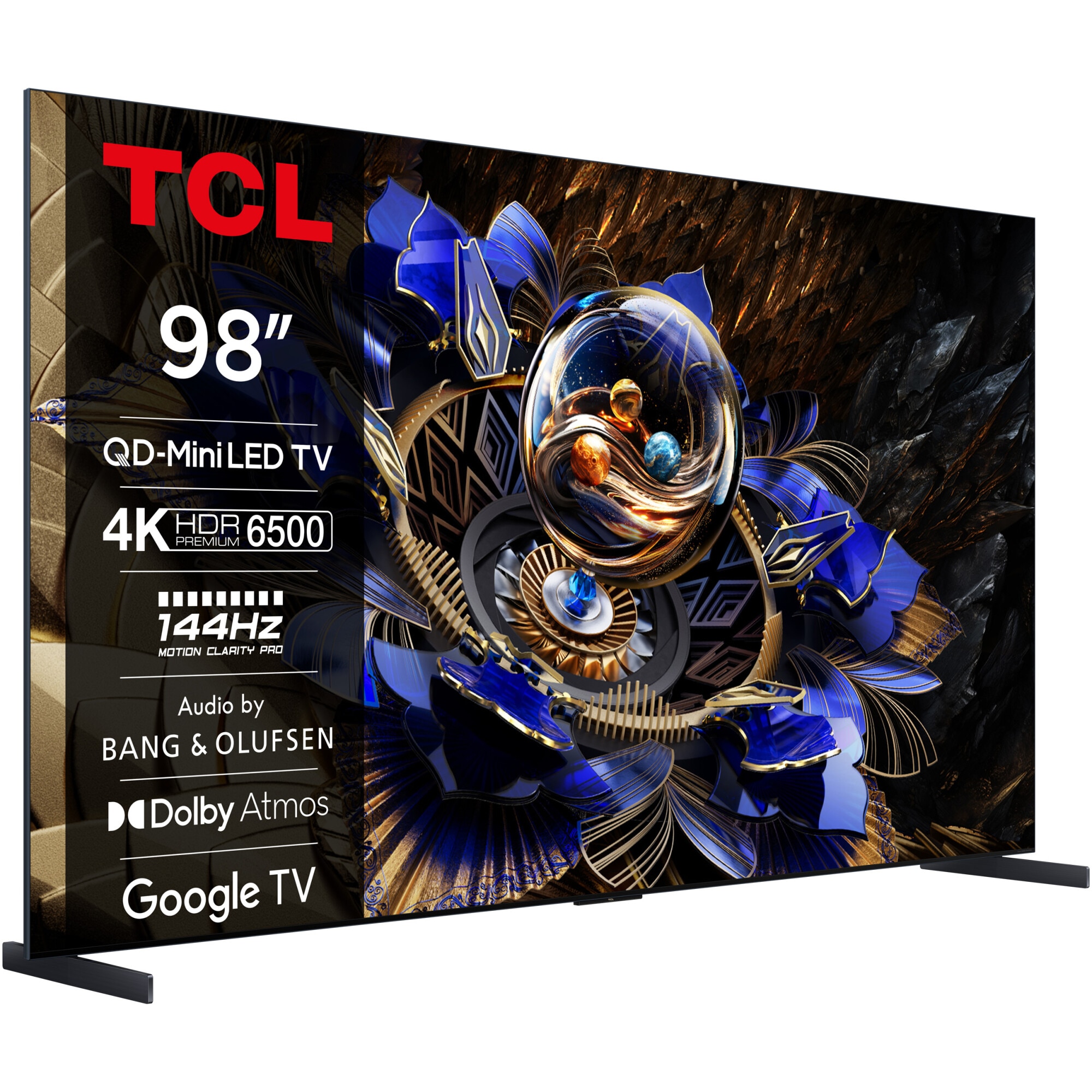 Televizor TCL QD-MiniLed 98X11K, 248 cm, Smart Google TV, 4K Ultra HD, 100Hz, Sunet Bang & Olufsen, Clasa G (Model 2025)