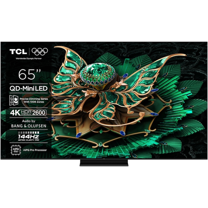 Телевизор TCL MiniLed 65C7K, 65" (164 см), Smart Google TV, 4K Ultra HD, 100Hz, Клас F (Модел 2025)