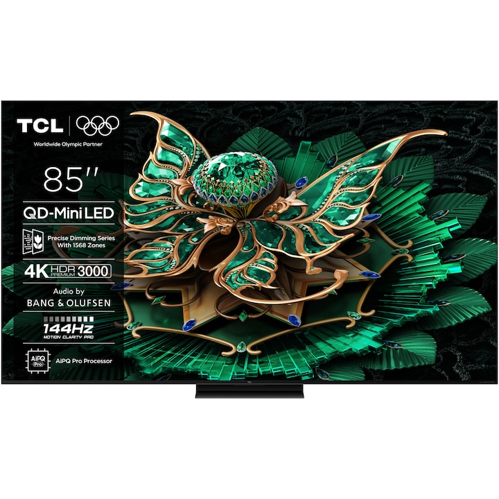 Телевизор TCL MiniLed 85C7K, 85" (214 см), Smart Google TV, 4K Ultra HD, 100Hz, Клас D (Модел 2025)