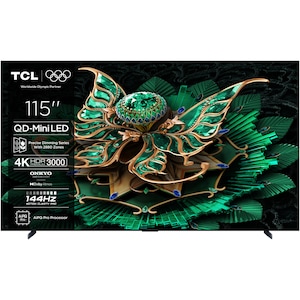 Televizor TCL QD-MiniLed 115C7K, 291 cm, Smart Google TV, 4K Ultra HD, 100Hz, Clasa E (Model 2025)