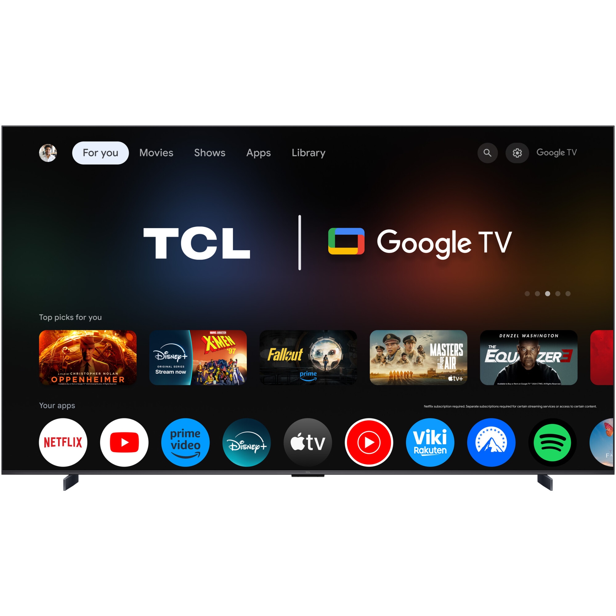 Televizor TCL QD-MiniLed 98C6K, 248 cm, Smart Google TV, 4K Ultra HD, 100Hz, Clasa E (Model 2025)