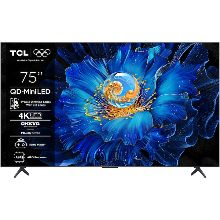 Телевизор TCL MiniLed 75C6KS, 75" (189 см), Smart Google TV, 4K Ultra HD, Клас E (Модел 2025)