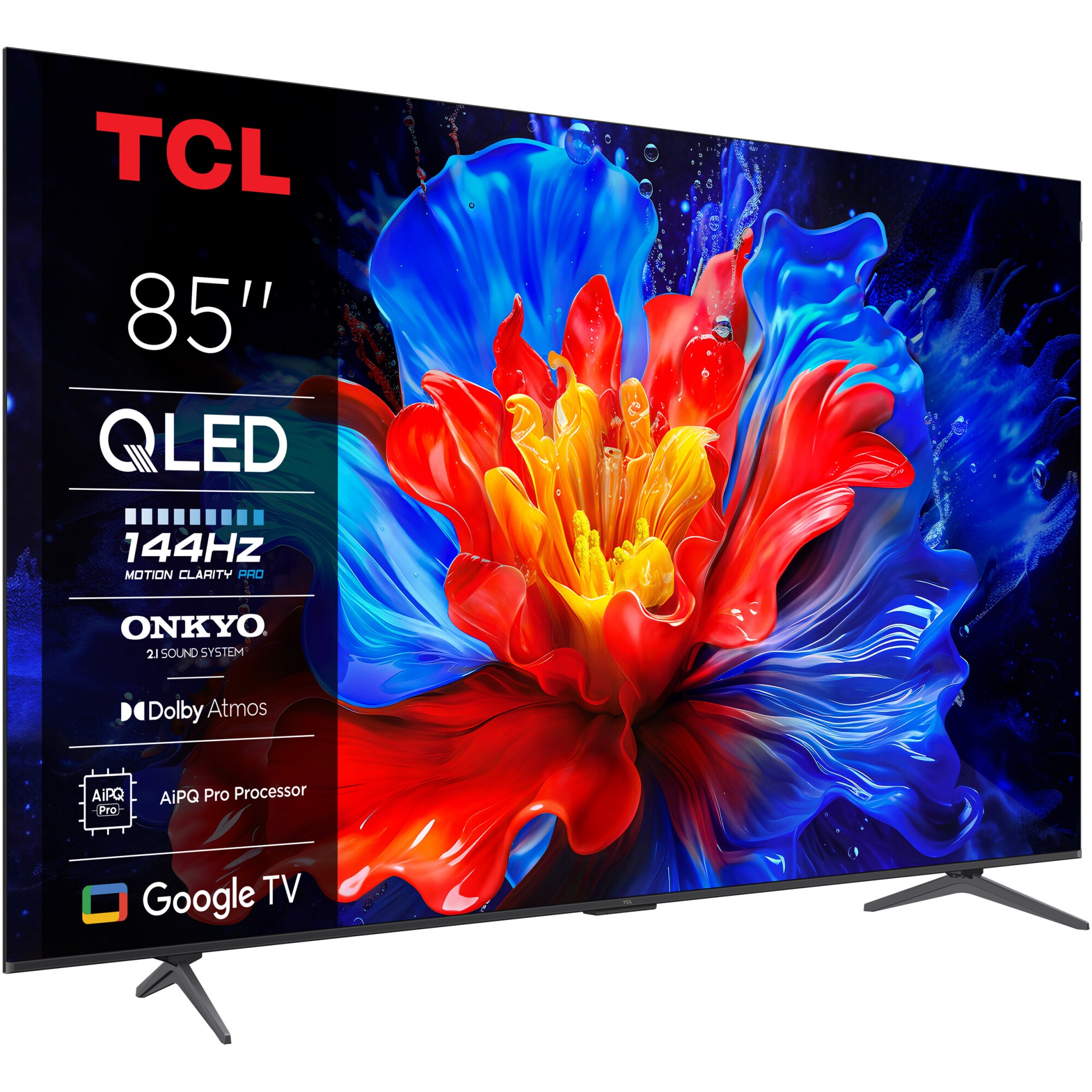 Televizor TCL QLED 85P8K, 214 cm, Smart Google TV, 4K Ultra HD