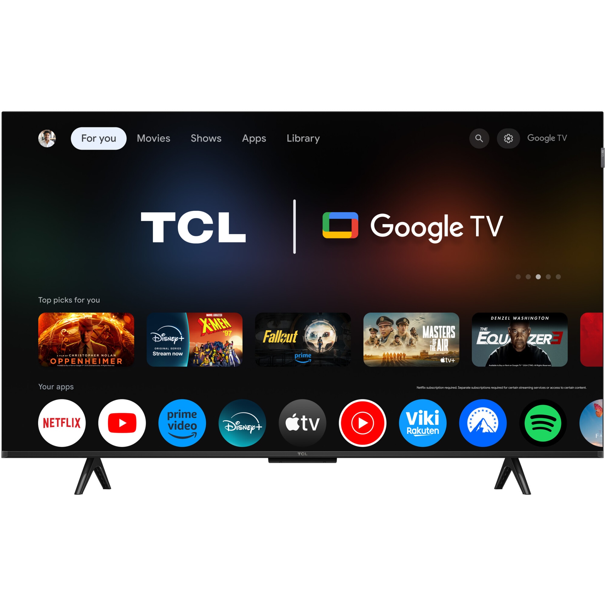 Televizor TCL QLED 43P7K, 108 cm, Smart Google TV, 4K Ultra HD