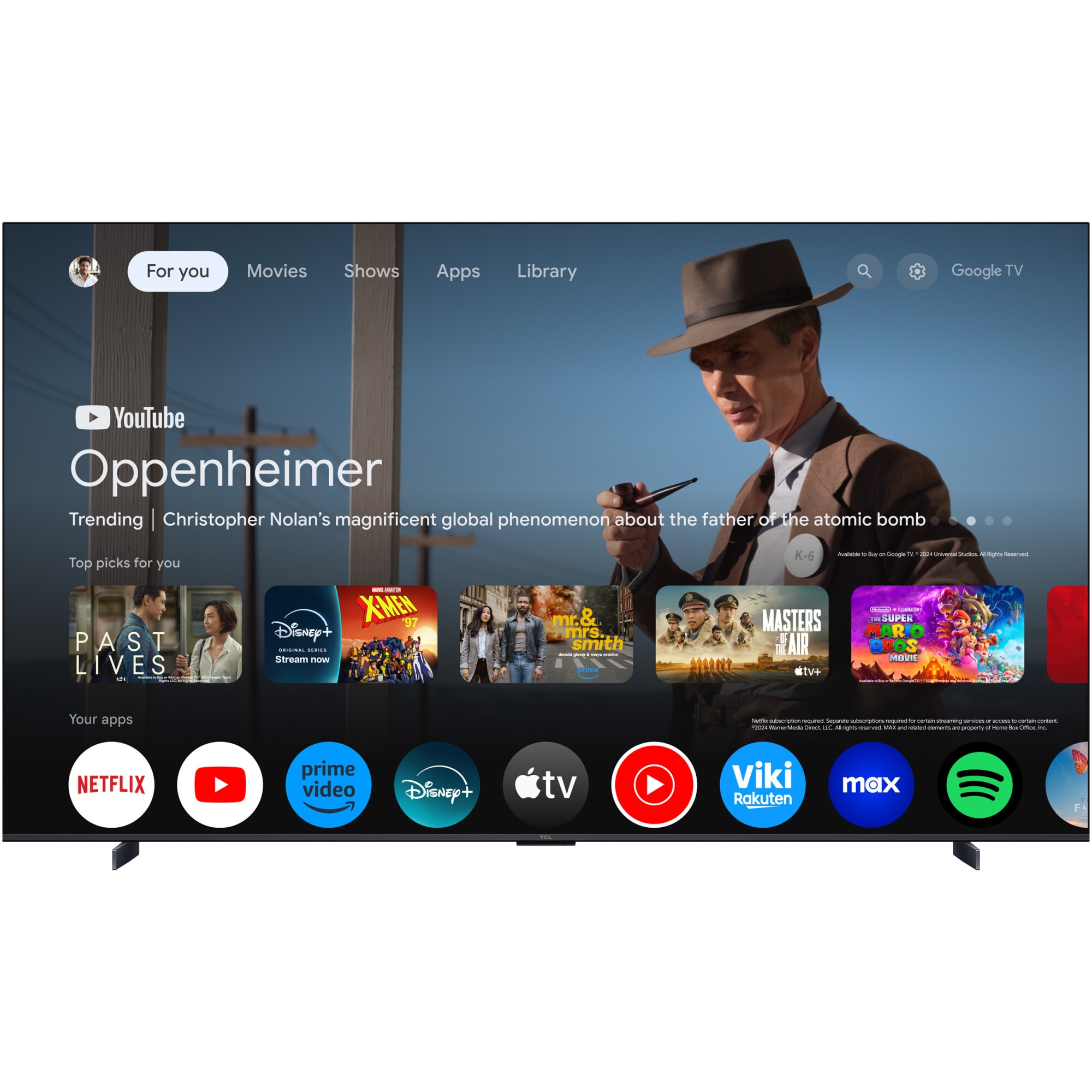 Televizor TCL QLED 98P8K, 248 cm, Smart Google TV, 4K Ultra HD, 100Hz, Clasa (Model 2025)