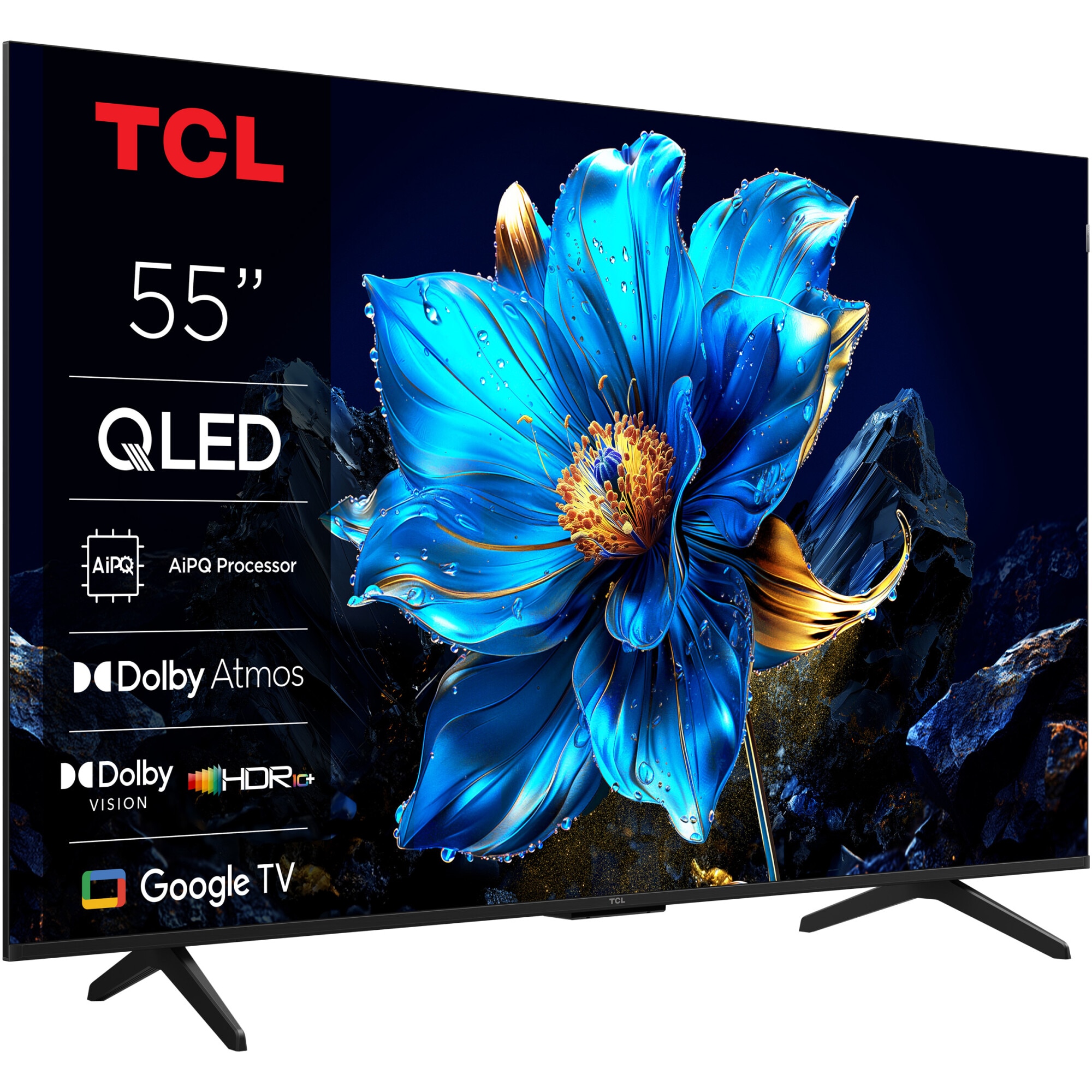 Televizor TCL QLED 55P7K, 139 cm, Smart Google TV, 4K Ultra HD