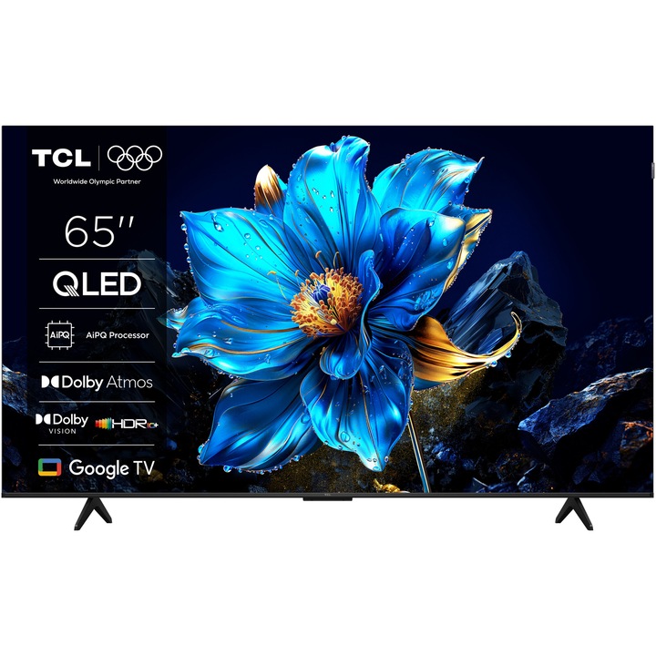 Телевизор TCL QLED 65P7K, 65" (164 см), Smart Google TV, 4K Ultra HD, Клас F (Модел 2025)