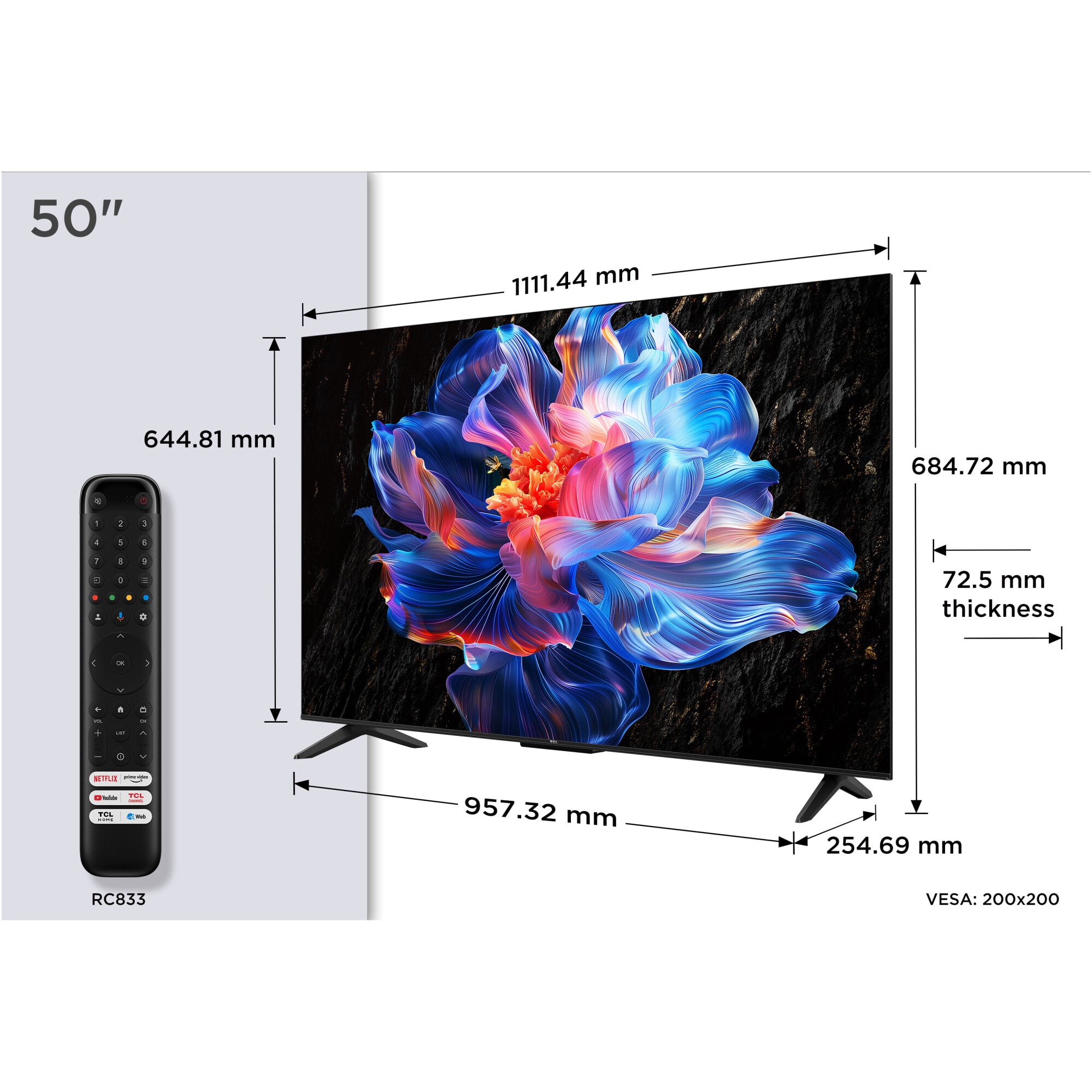 Телевизор TCL LED 50P6K, 50