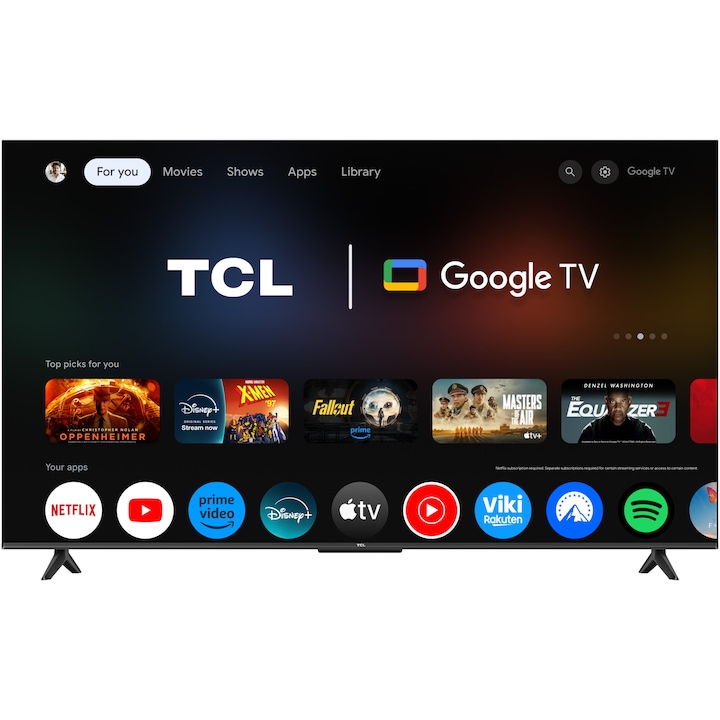 Televizor TCL LED 55P6K, 139 cm, Smart Google TV, 4K Ultra HD, Clasa E (Model 2025)