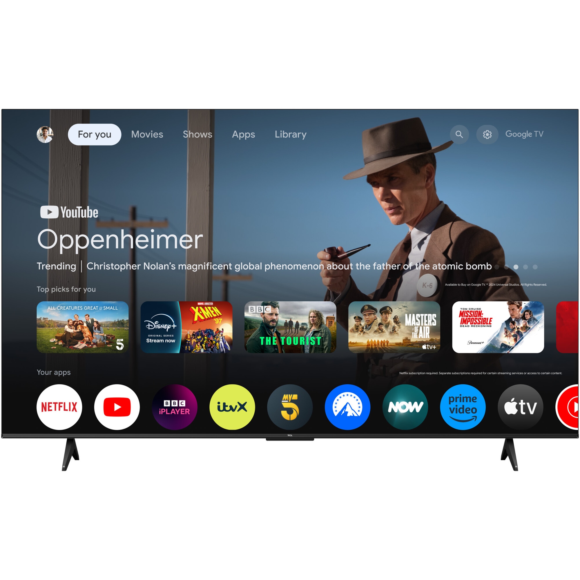 Televizor TCL 75P69K 190.5cm 75Inch 4K Ultra HD Smart Wi-Fi Negru