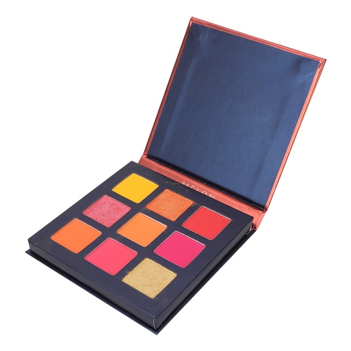 Szemhéjfesték, 9 színű, csillogó hatású, selymes textúrájú, hordozható