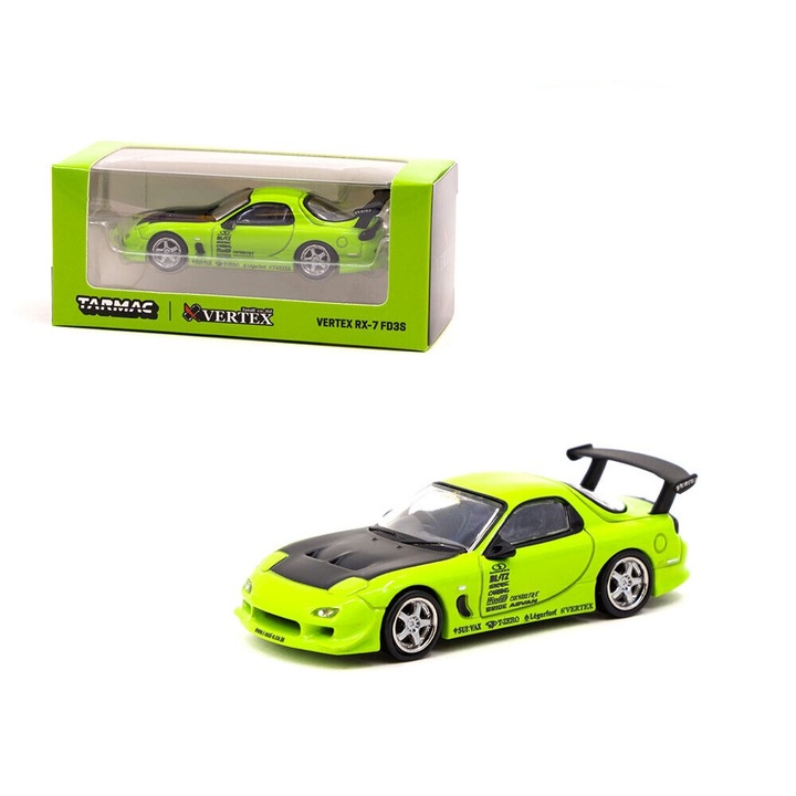 Vertex Mazda Rx7 Fd3s, зелено/черно, модел на кола 1:64 Tarmac