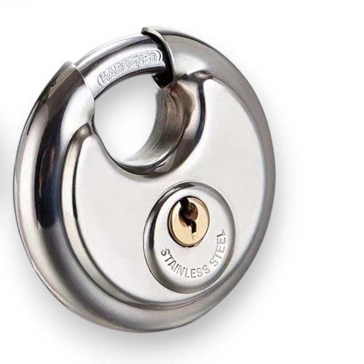 Lacat rotund cu 2 chei, 70mm, Gri, pentru garaj, casa, magazin, containere, universal