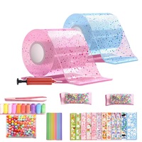 Set Creativ Nano Tape, PET, 3mx5cm, Vanaxalife®, Roz si Albastru