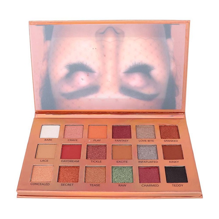 Szemhéjfesték 18 matt és csillogó színben, sima textúrájú, fakulásálló