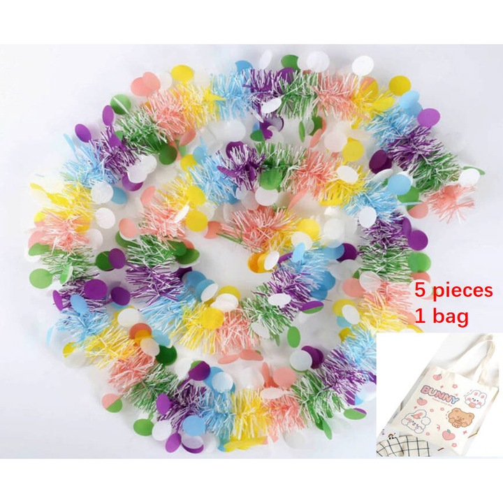 Húsvéti díszszalagok szett, többszínű, beltérre és kültérre, 10m