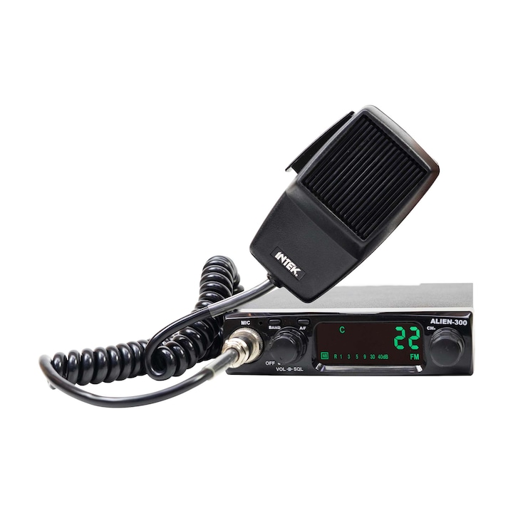 CB радиостанция Moonraker Alien-300 40CH, AM/FM, 4W, 12V, черна
