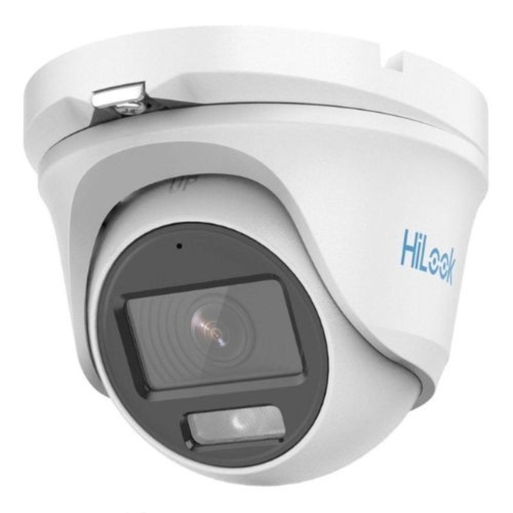 Camera Turret Hikvision HiLook ColorVu, 3K, Lentila 2.8 mm, Audio, LED alb 20m, IP66 - THC-T159-MS