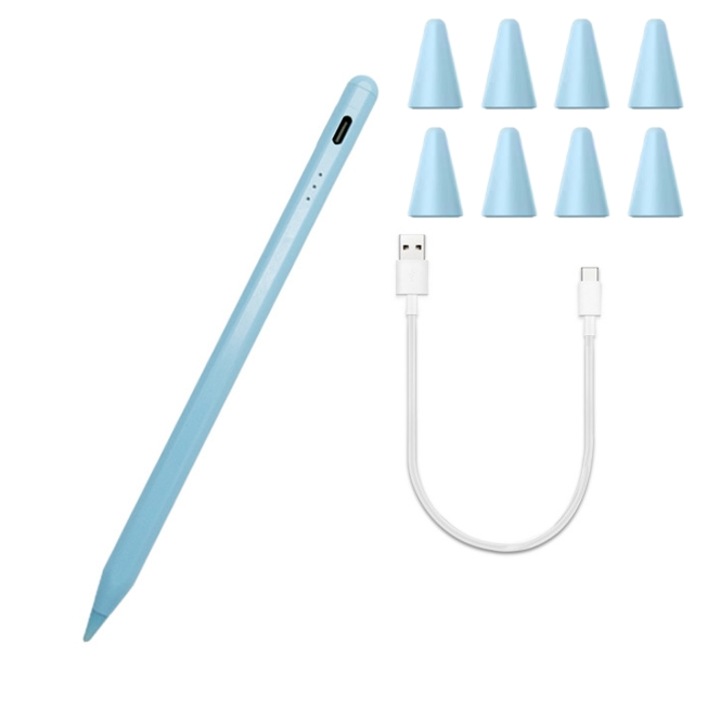 Univerzális ceruza 8 hegyes, kapacitív képernyőhöz, kék, komplett készlet