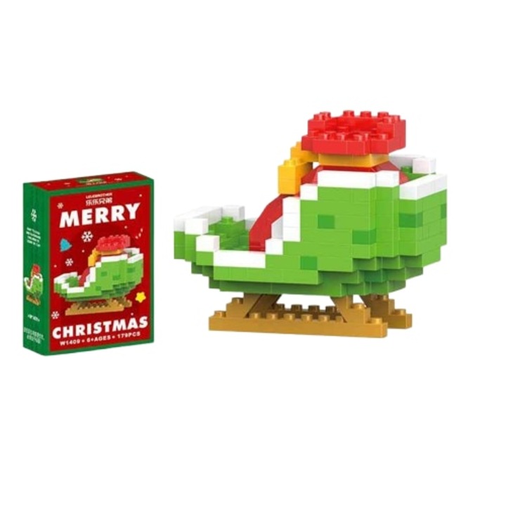 Set de constructie pentru Craciun, 179 piese, multicolor, 14ani+