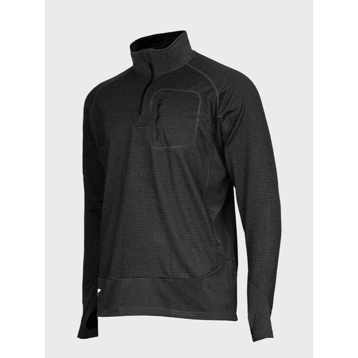 Hanorac Texar, termic, hibrid, negru, poliester, cu buzunare cu fermoar, Negru