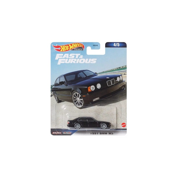 Bmw M5 E34 Fast & Furious Black 1991 1:64 Hotwheels autómodell