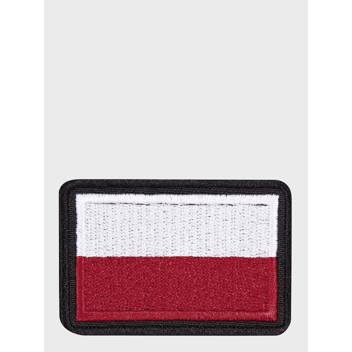 Emblema flaga Polonia, SPIN, naszyva, 5,4x3,7cm, tehnica de broderie, specificatie militara