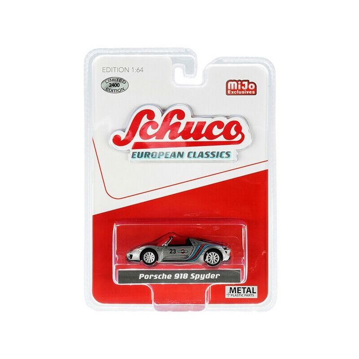 Porsche 918 Spyder #23 Martini modellautó, 1:64 Schuco