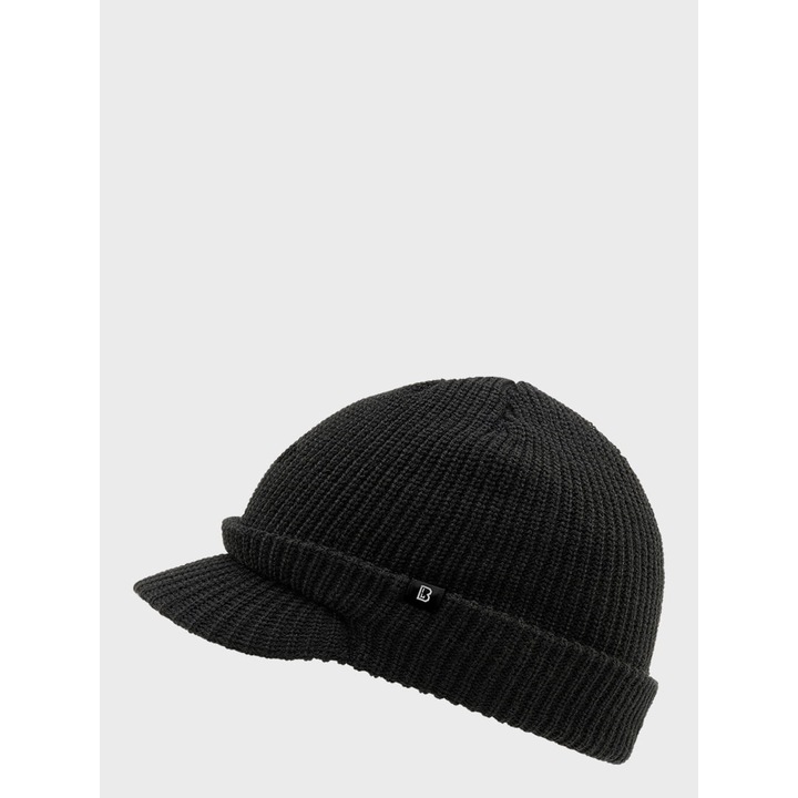 Sapca de iarna unisex, Brandit, acril, negru, dimensiune universala