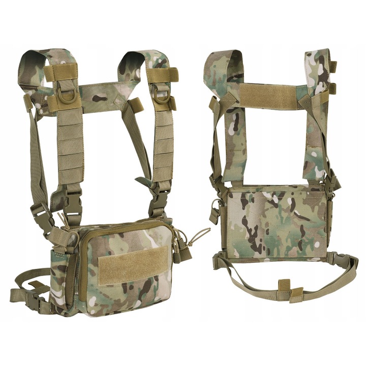 Vesta tactica 8Fields Hybrid, bretele X, multicam, 600g