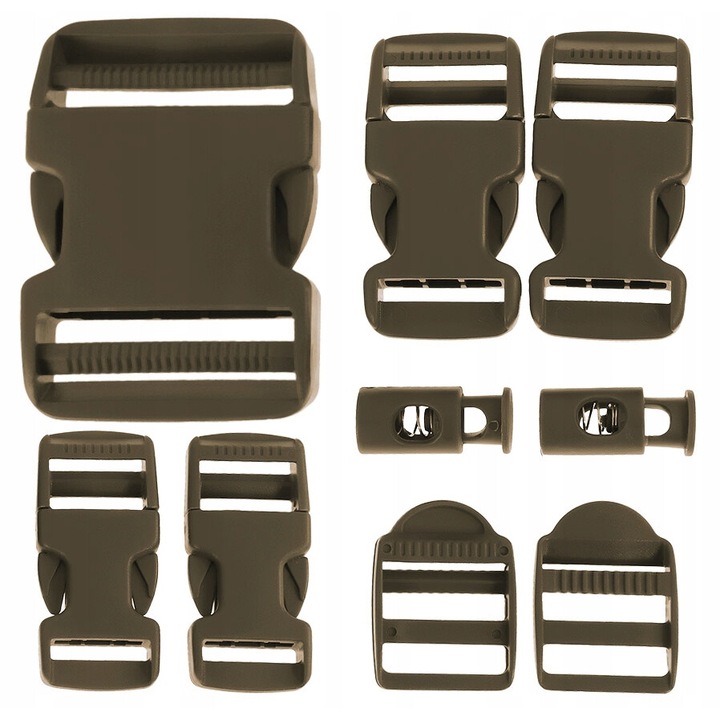 Set 9 catarame pentru rucsac, Mil-Tec, coyote