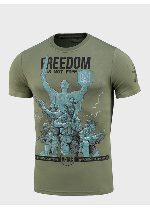 Férfi póló, M-Tac, Freedom, rövid ujjú, világos olíva, pamut, M INTL