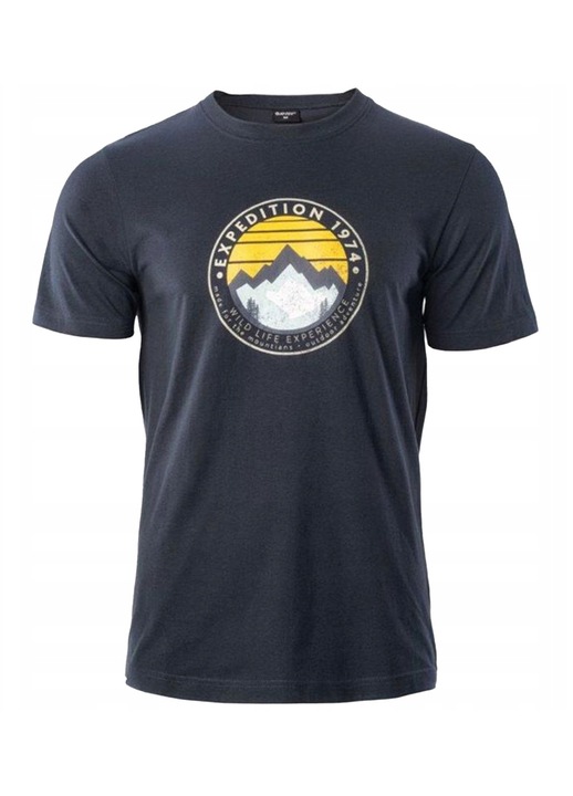 Tricou barbati Hi-Tec imprimat, bleumarin, bumbac