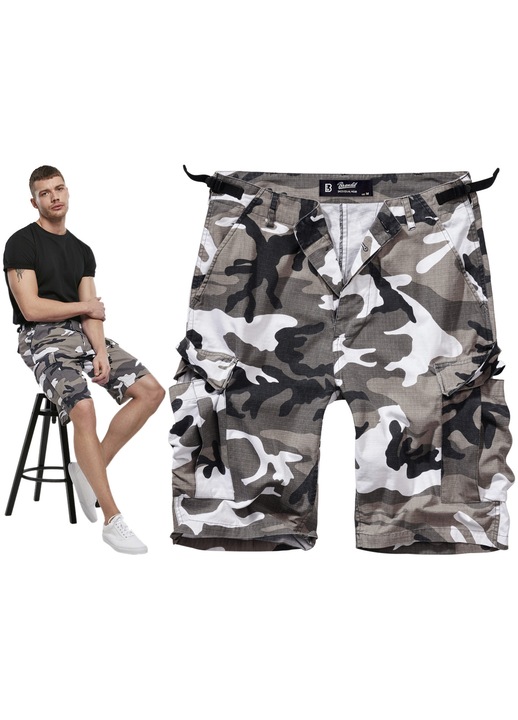 Pantaloni scurti BDU Ripstop de lupta urbani, Brandit, Gri/Multicolor