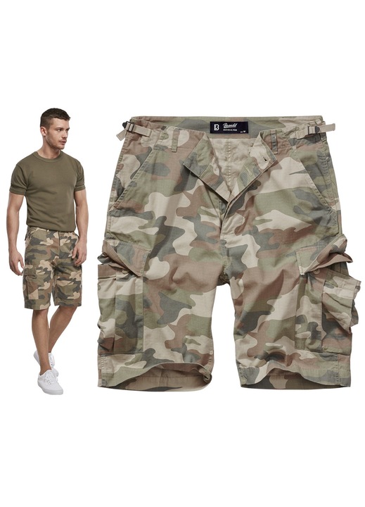 Pantaloni scurti BDU Ripstop de lupta urbani, Brandit, Bej/Camuflaj