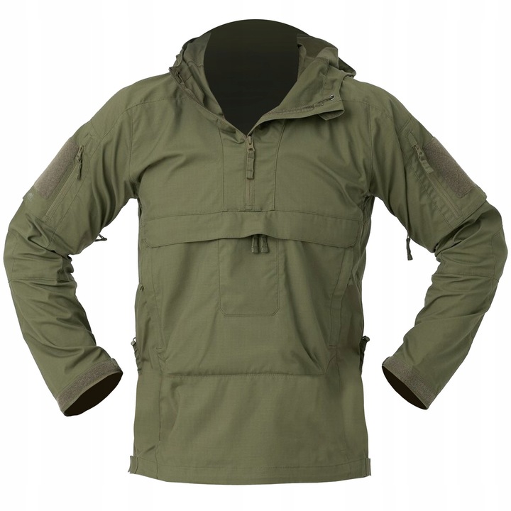 Jacheta Anorak Tracer, Helikon, 8 buzunare, croiala supradimensionata, poliester/bumbac/elastan, verde
