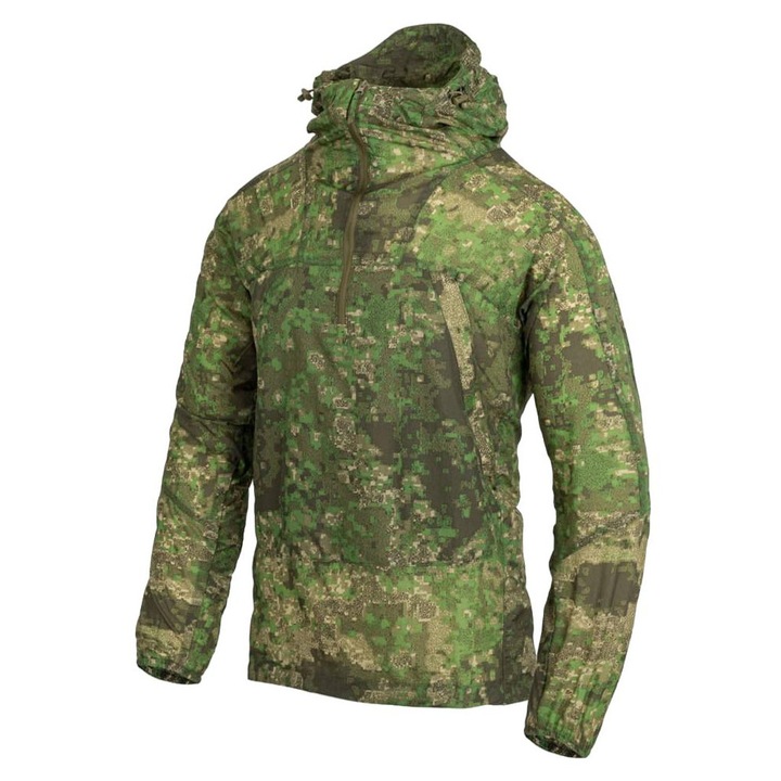 Jacheta sport barbati Helikon-Tex Windrunner, nylon, gluga reglabila, camuflaj
