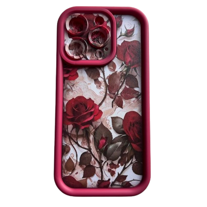 Puha TPU tok, amely kompatibilis az Iphone 15 Pro-val, Flower Design