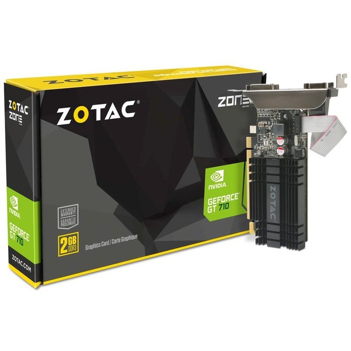 Видео карта ZOTAC GeForce® GT 710, 2GB DDR5, 64-bit