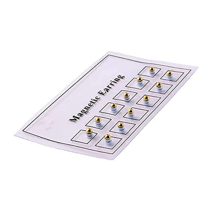 Jormftte, hamis mágneses fülbevalók, 6 pár készlet, lyuk nélküli kialakítás, kis méret, többszínű