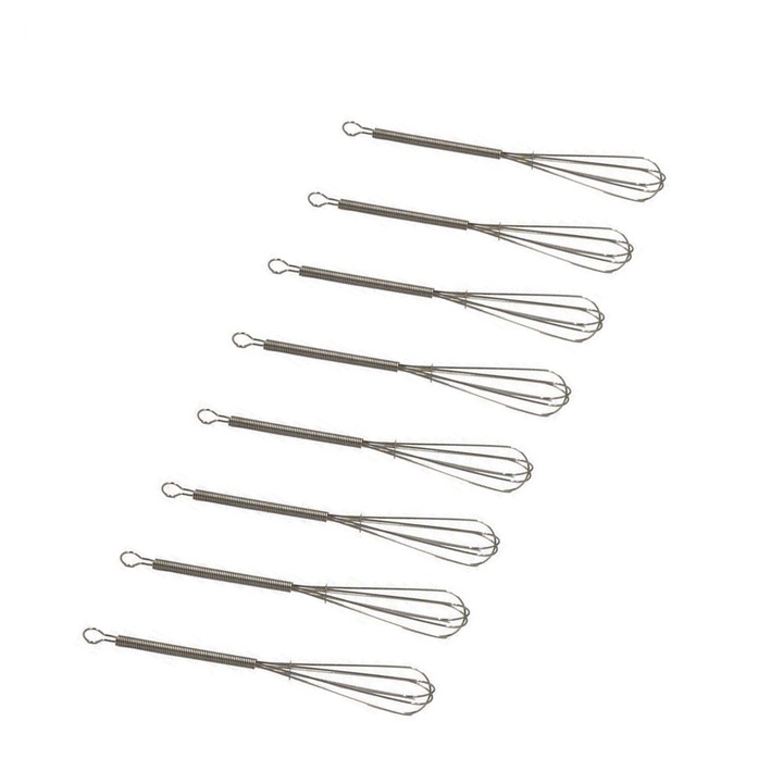 Set 8 teluri mini din inox 18cm pentru bucatarie